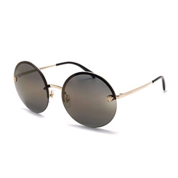 NWT Versace 2176 Unisex 59 mm Pale Gold Sunglasses - Picture 2 of 13